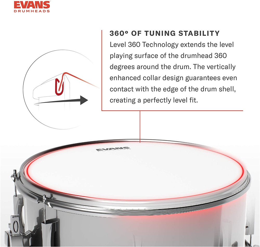 EC Reverse Dot Snare Drum Head - 14 Snare Drum Head - Featuring Reverse Dot for
