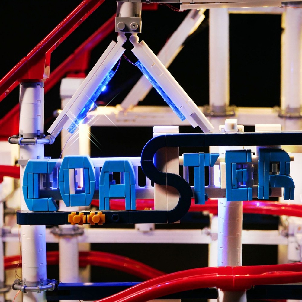 LED Light Kit for Roller Coaster - Compatible with LEGO® 10261 Set (Remote)