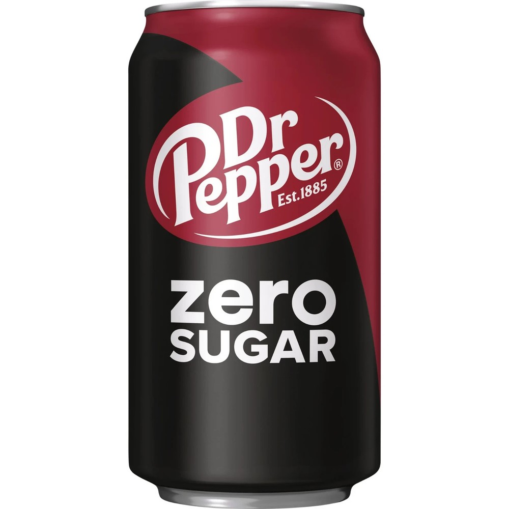 Dr Pepper Zero Sugar Soda Pop, 12 fl oz, 12 Pack Cans