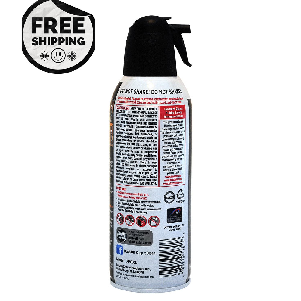 Falcon Compressed Air Gas Duster, 3-Pack 10oz – Computer, Keyboard & Electronics