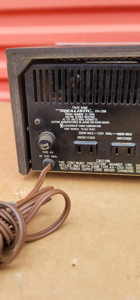 Vintage Realistic STA-235B Stereo Reciever