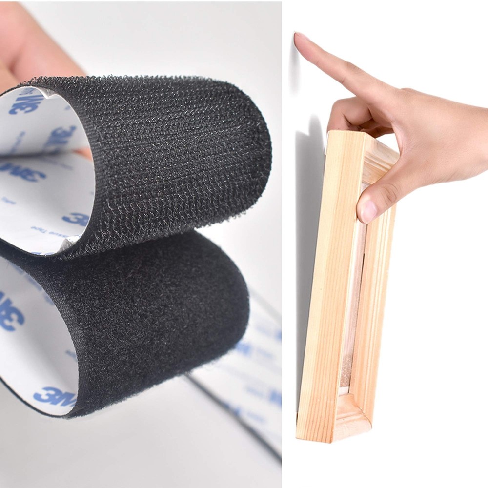 3M Hook and Loop Self Adhesive Tape 2” x 10Ft 9448A Sticky Back Interlocking ...