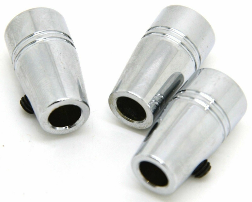 toggle switch extension(3) mini pointed cone 1" chrome aluminum for Peterbilt