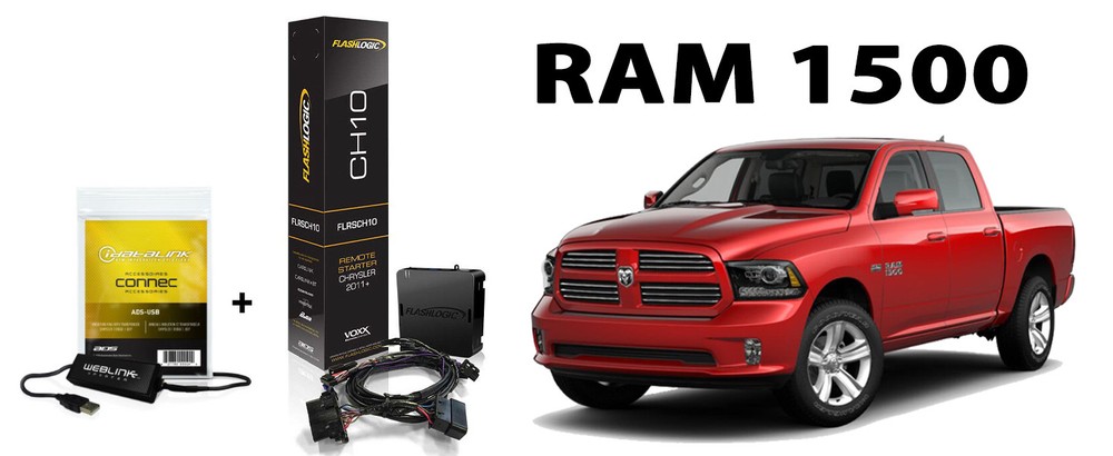 Flashlogic Add-On Remote Start for 2018  RAM 1500 w/ ADS-USB Cable FLRSCH10