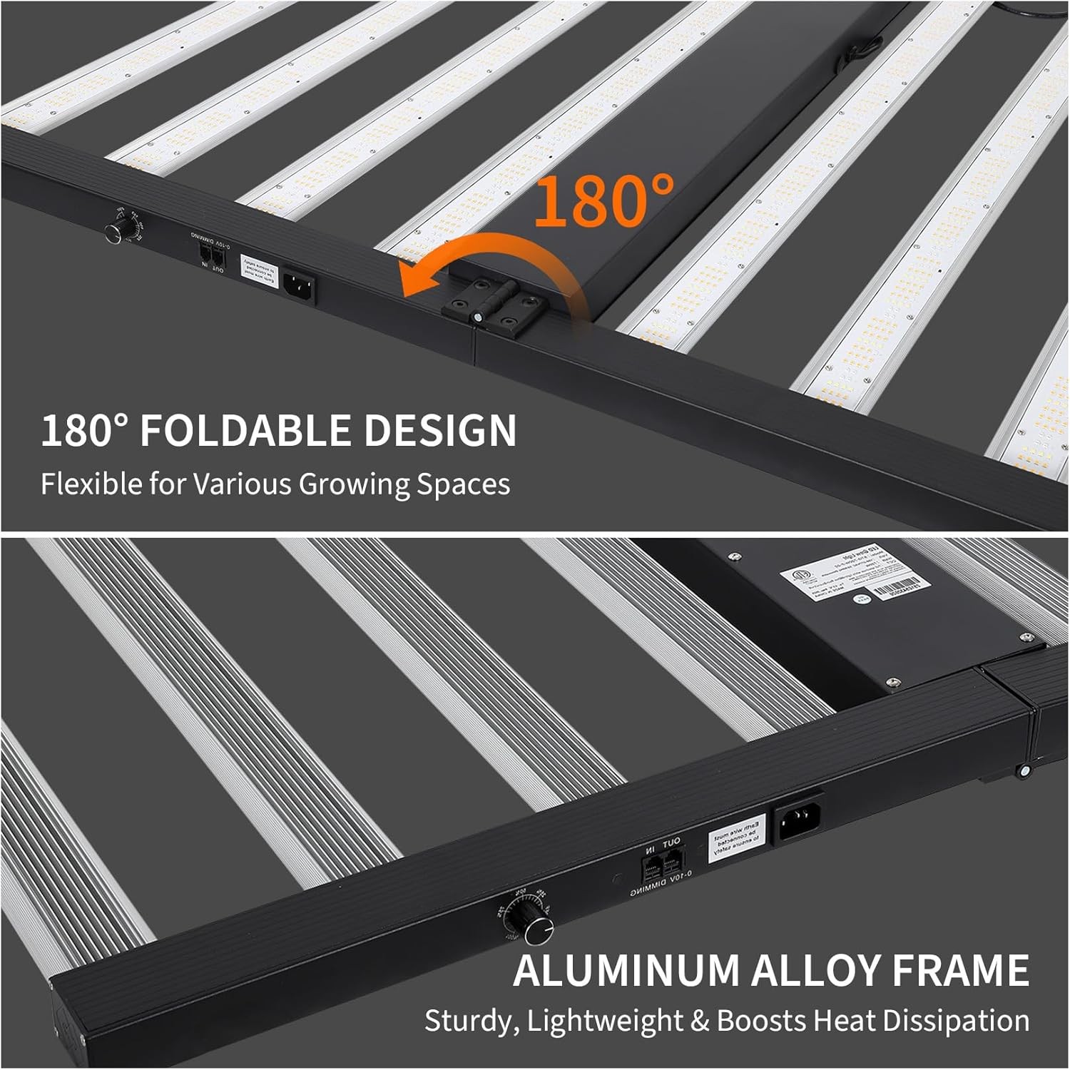 600/720/1000W LED Grow Light Dimmable Full Spectrum Plant Growing Lamp 4X4ft