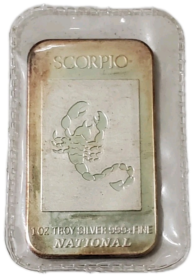 1 Oz Silver SCORPIO Sealed Bar.
