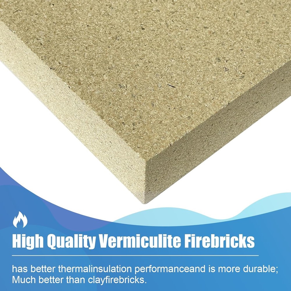 Woodstove Firebricks, Upgrade Fire Bricks Replacement 9“x4.5"x1.25" - 12Pack