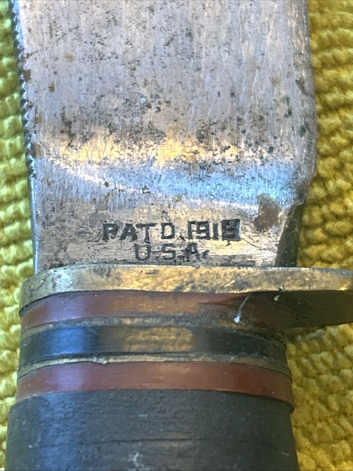 Marbles Gladstone Mich Woodcraft Pat 1915 Fixed Blade Knife W/Orig Sheath