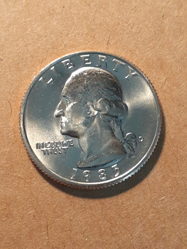 1985 D   WASHINGTON QUARTER