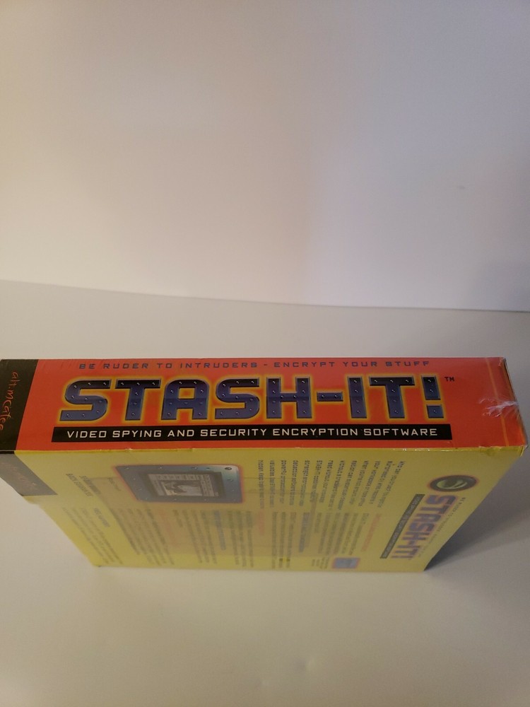 Stash-It Video Video Spying and Security Encryption Software- factory sealed box