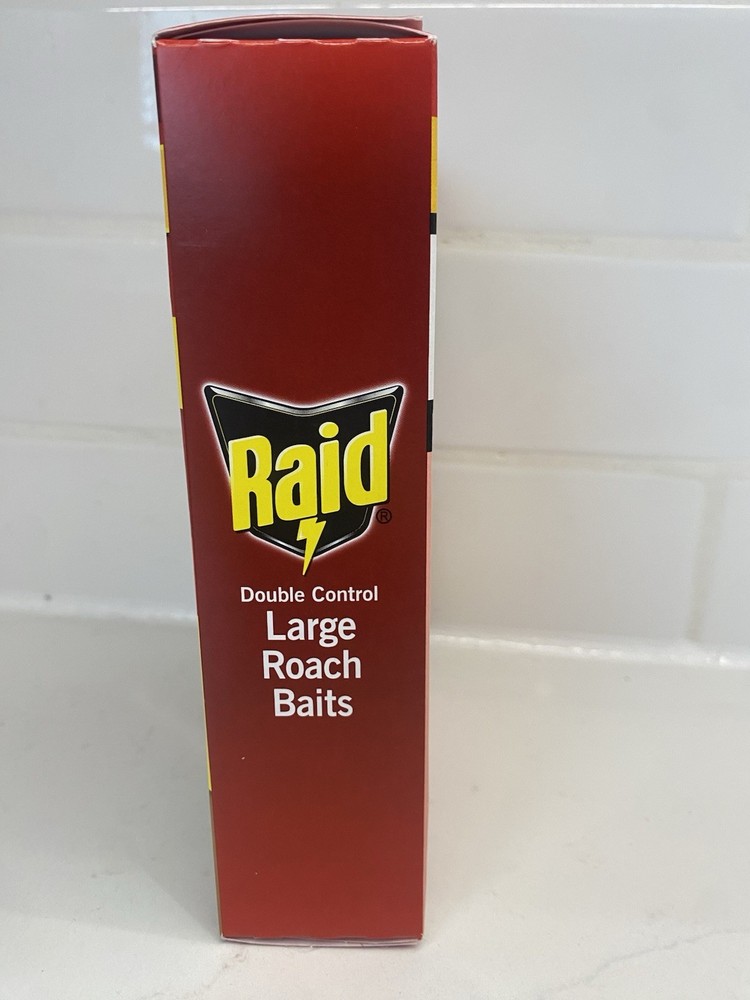 3 BOXES Raid 12 Dbl Control Small Roach Baits + 3 Egg Stoppers 3 Mo Protection