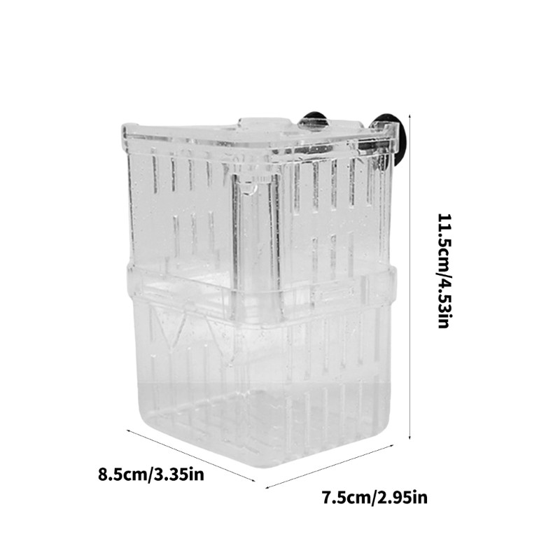Double Layer Floating Fish Hatchery Box For Aquarium Breeding Isolation 2PCS