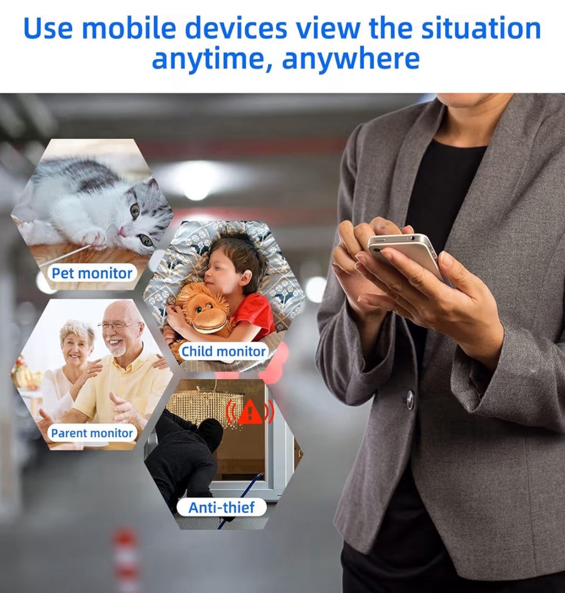 Camara Espia Oculta Reloj Despertador Seguridad 1080P Detector Movimiento NUEVO