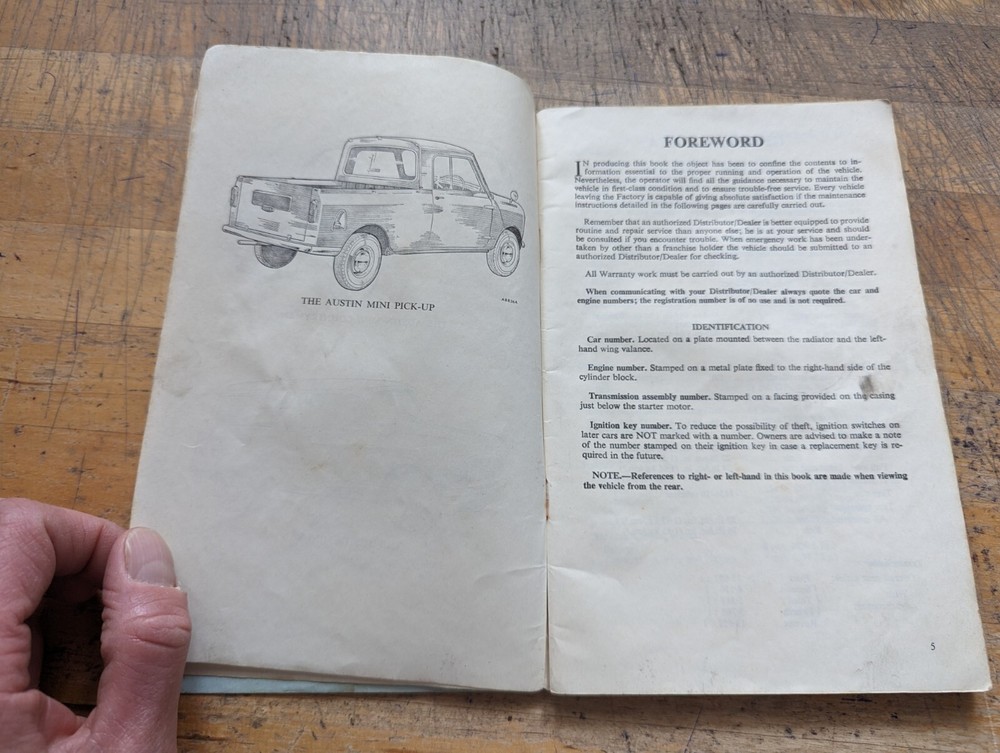 1965 Austin Mini Drivers Handbook