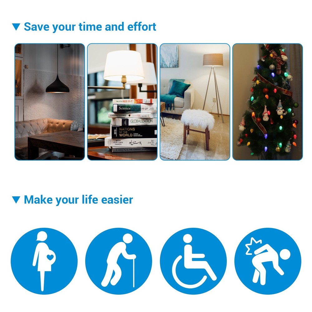 DEWENWILS Remote Control Outlet Wireless Wall Mounted Light Switch Plug in