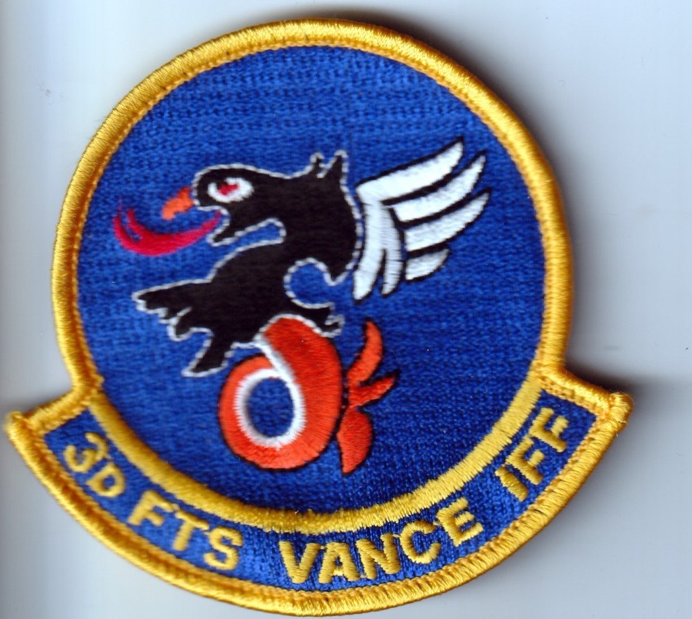 USAF Air Force 3d Fighter Training Squadron Vance AFB Oklahoma patch