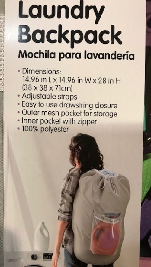 Laundry Backpack from Easy Access - Drawstring closure and adjustable straps,