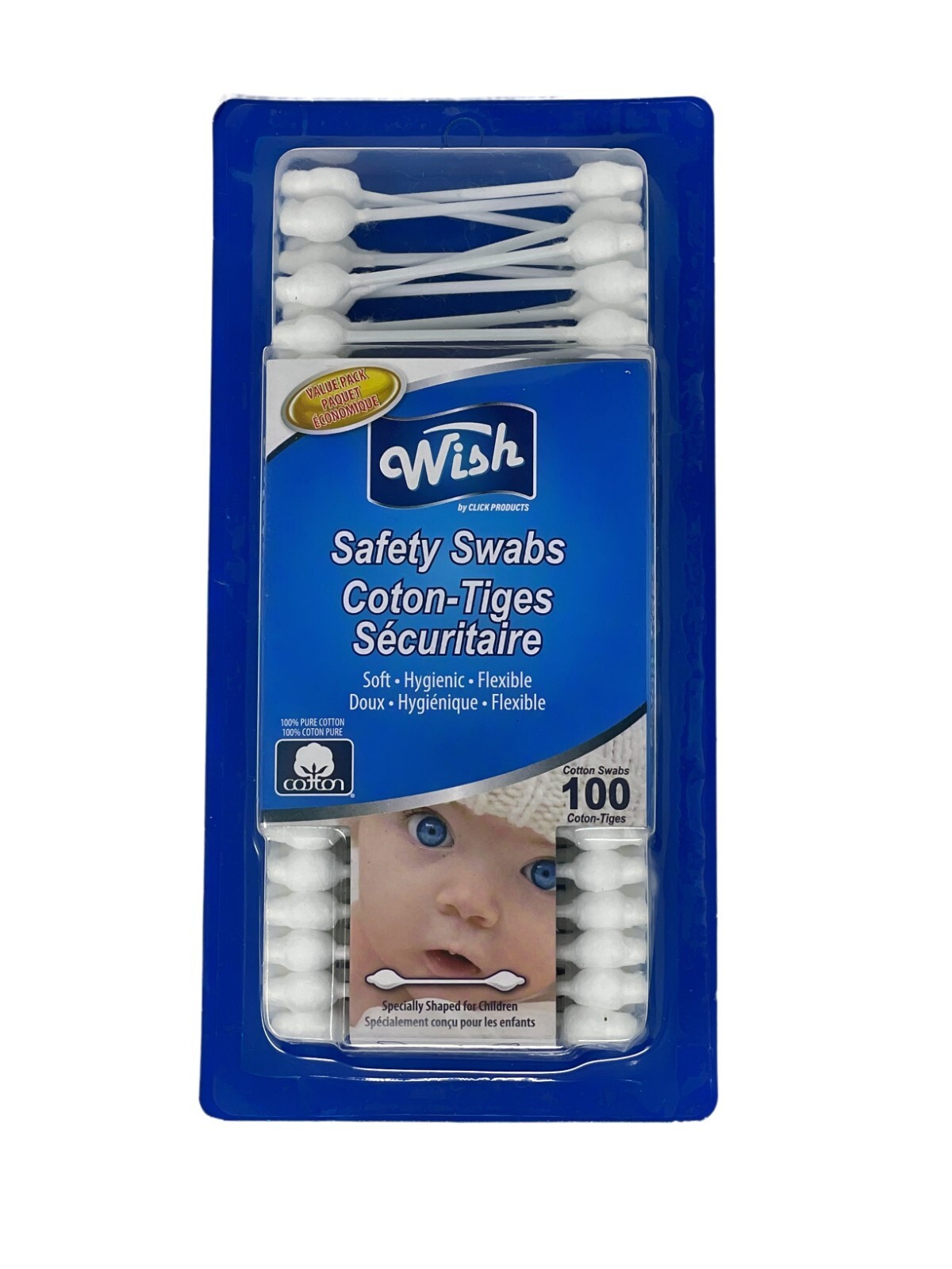 200 Safety Swabs Cotton Swab Baby Safe Ear Cleaning Newborn Babies Large Tip