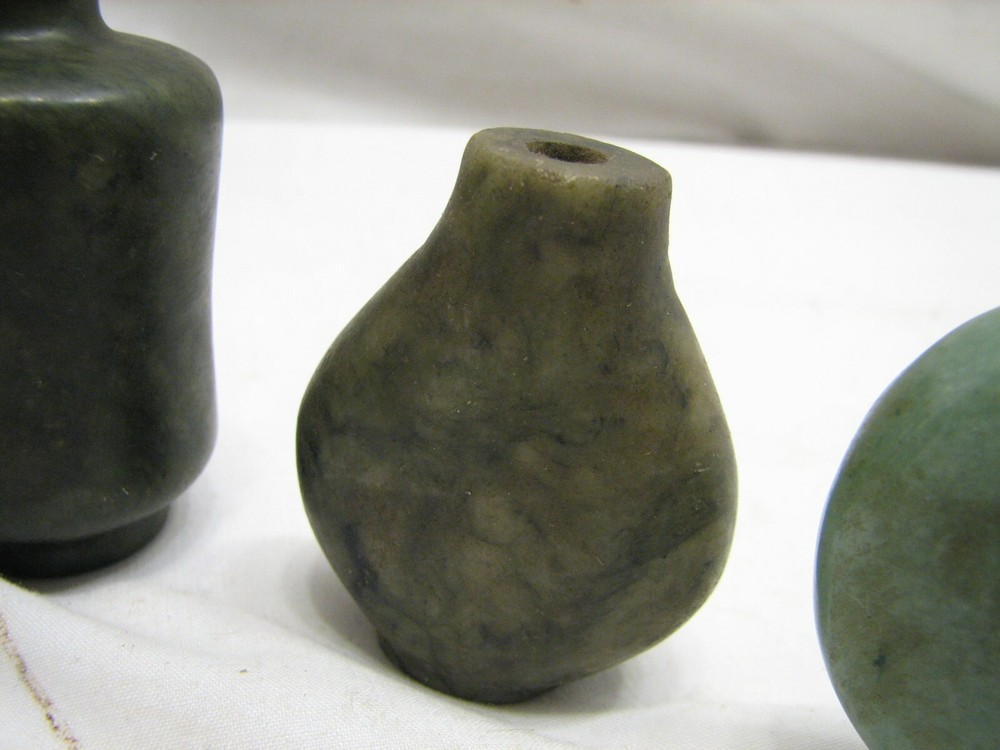 Lot Carved Stone Snuff Bottle Perfume Soap Decor Mini