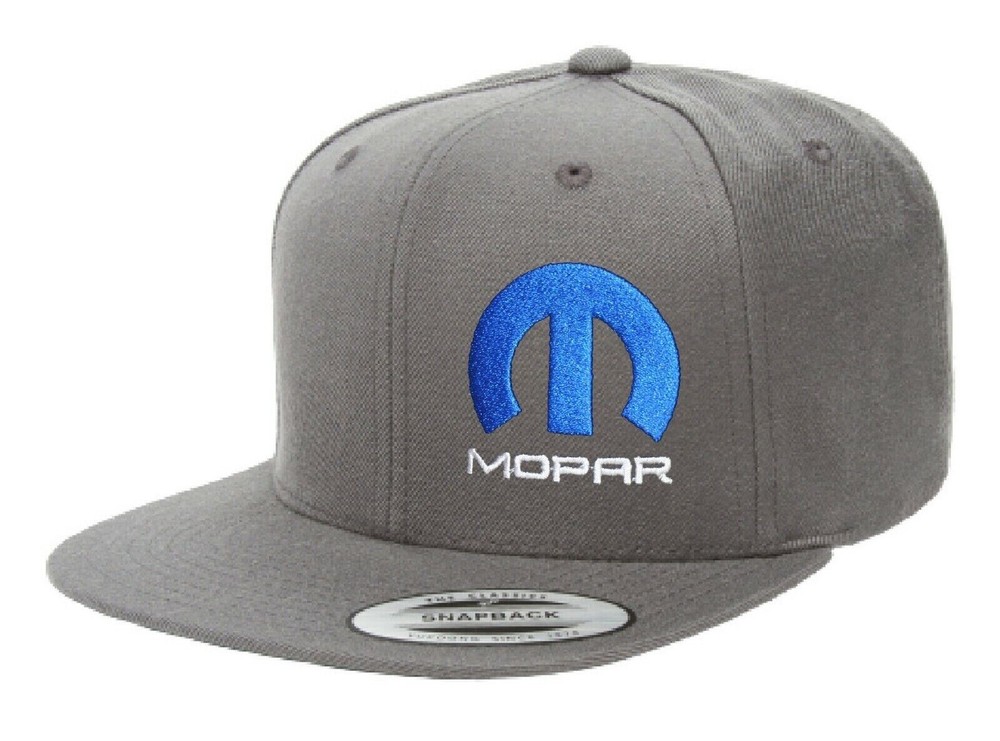 Mopar hat cap flat bill snapback Dodge Hemi srt RT gray