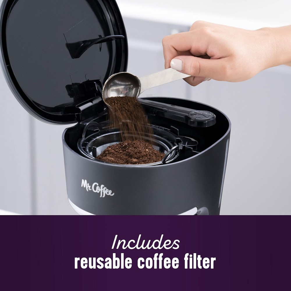 Mr. Coffee Programmable Maker 5 Cups with 5-Cup, Black