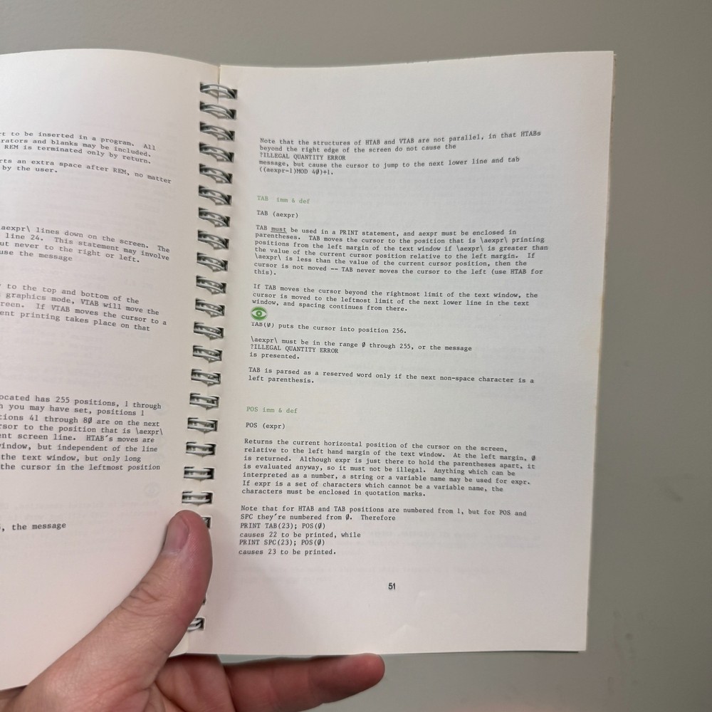 VTG 1978 Apple II Applesoft Basic Programming Reference Manual Computer Inc