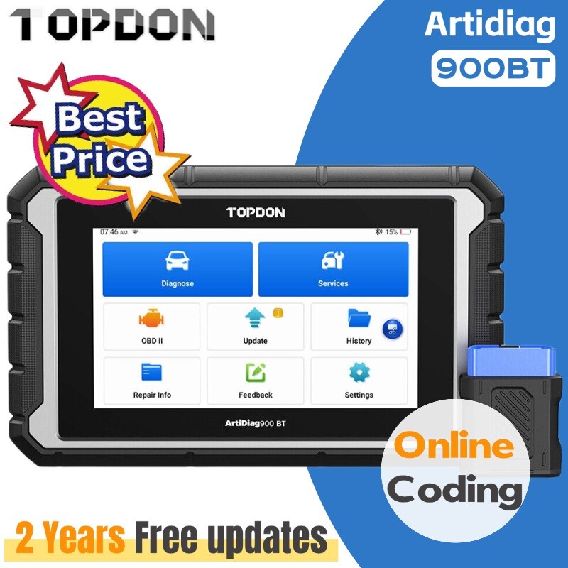2025 TOPDON AD900BT Bidirectional Scanner Full System Diagnostic Tool ECU Coding
