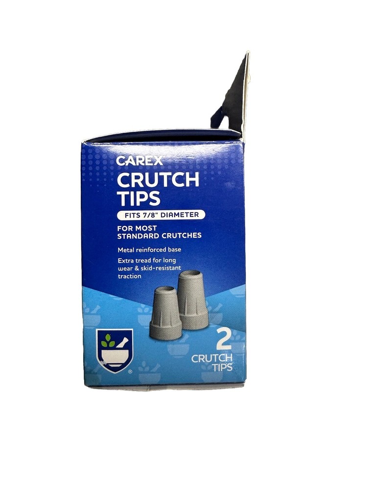 Carex Crutch Tips Fits 7/8 Diameter 2 Ct