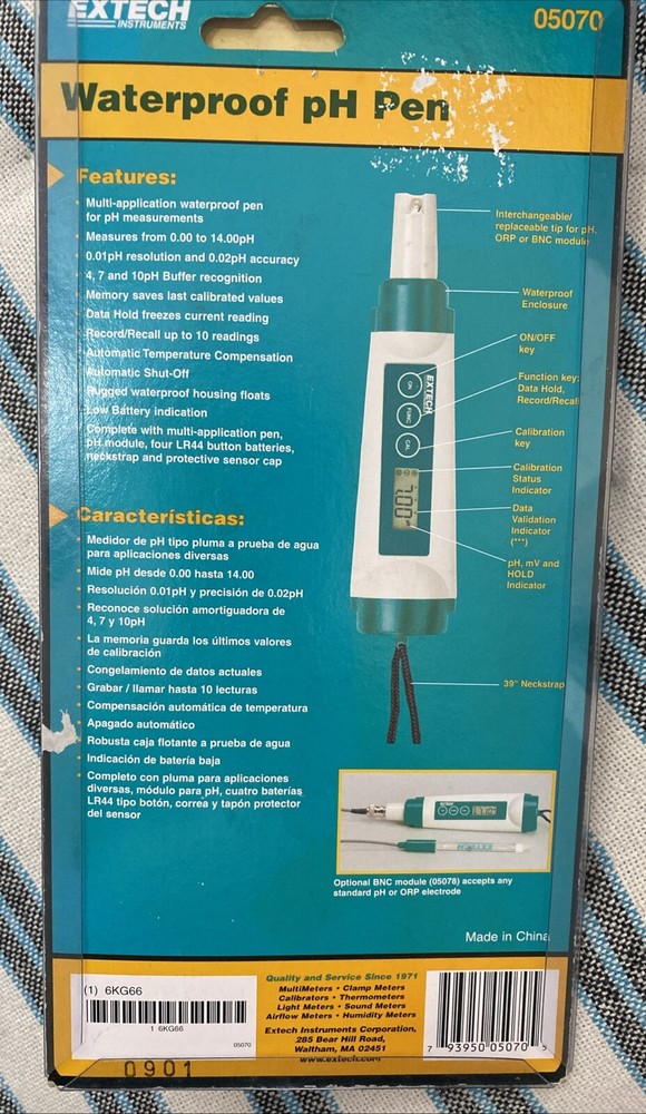 Extech 48018-00 pH Waterproof Meter Pen