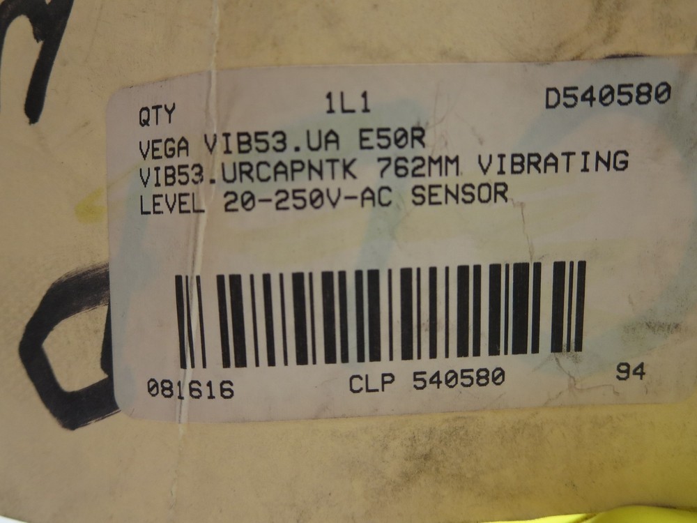 Vega, VIB53 (URCAPNTK), Level Switch Sensor, 762MM Vibrating Level