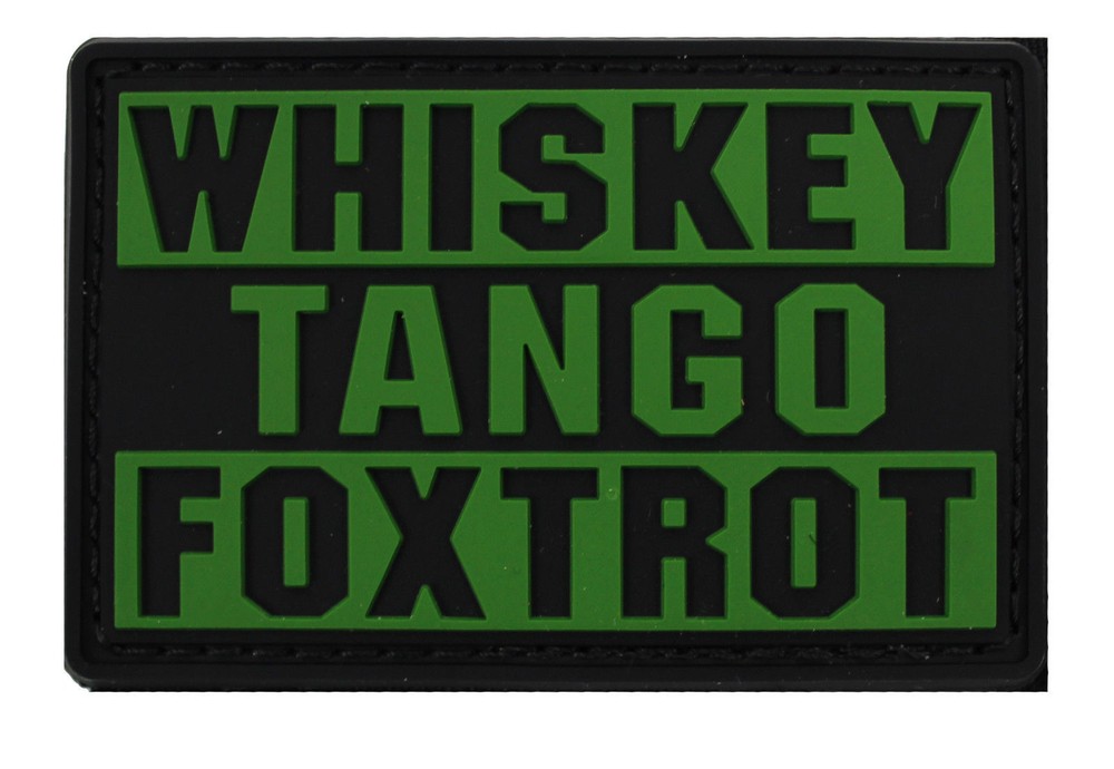 CONDOR 181007 WHISKEY FOXTROT PVC PATCH