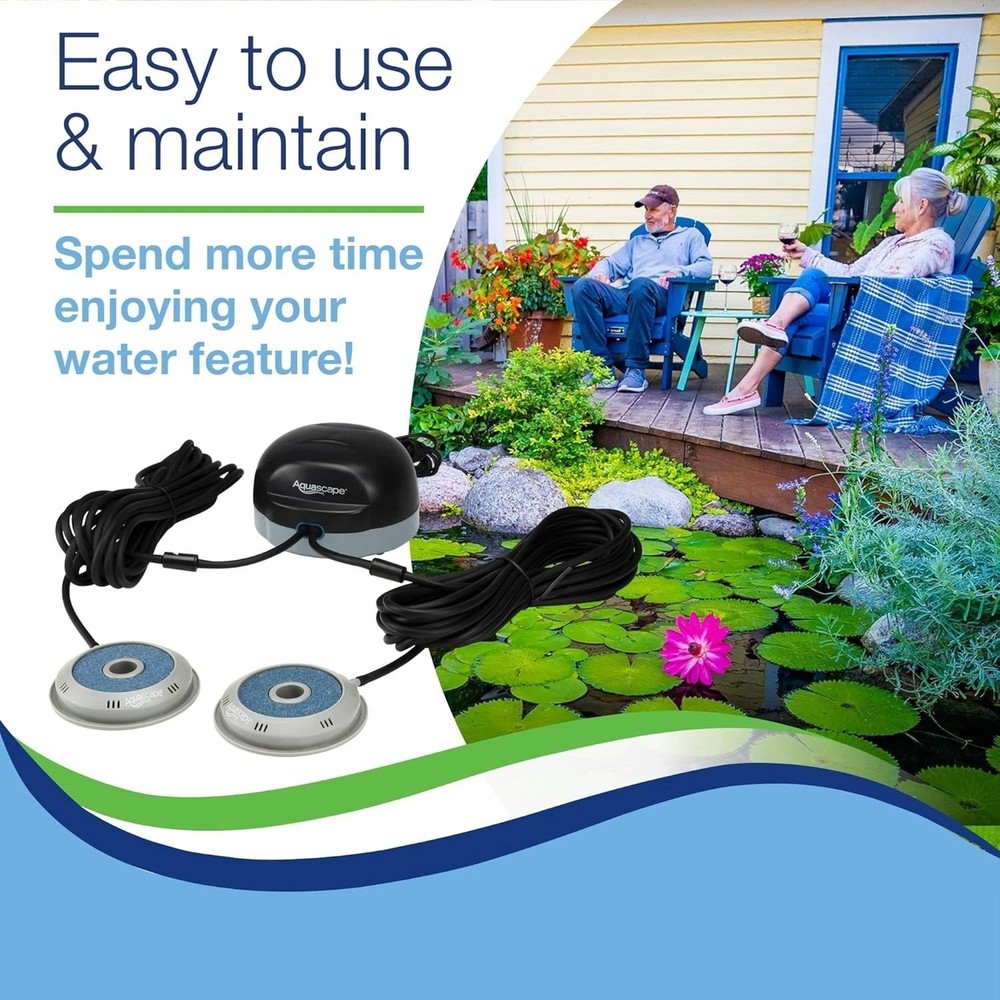 Easy Maintenance Pond Aerator - 2 Outlets-