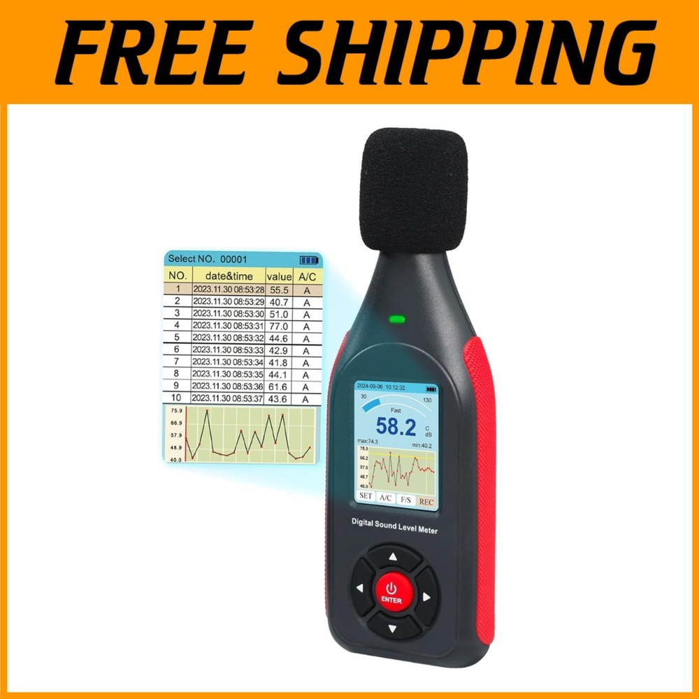 Professional Digital Sound Level Meter with 43K Data