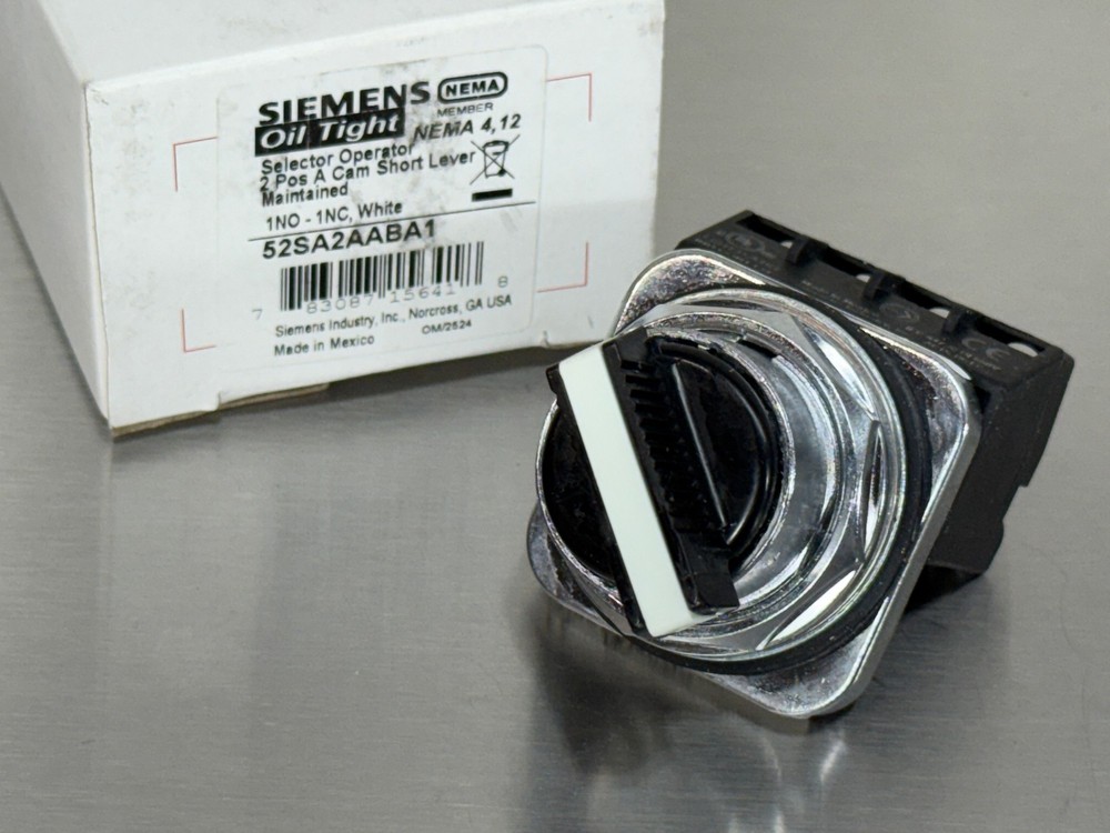Siemens 52SA2AABA1 Selector Switch 2 Position Maintained 1NO-1NC