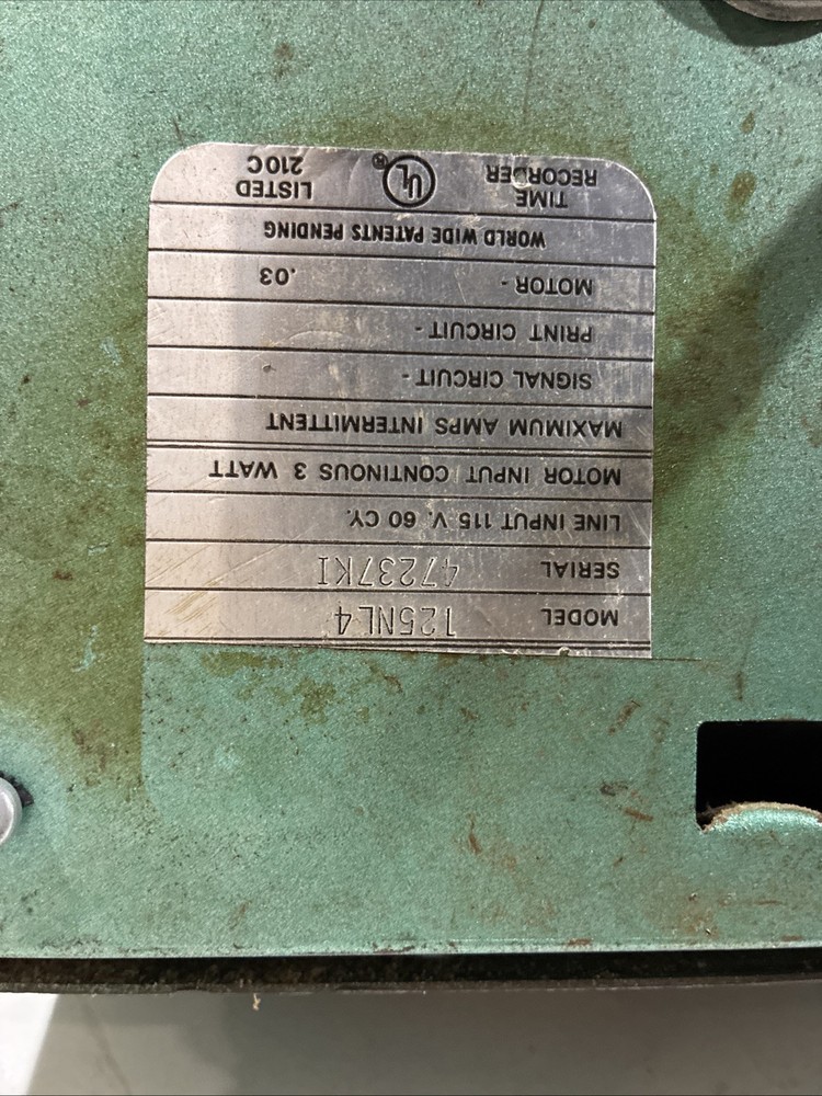 time clock parts only . Even Though It May Work Untested