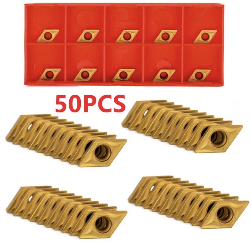 50Pcs DCMT070204 CK251 Carbide Inserts For Lathe Turning Tool Boring Bar Cutter