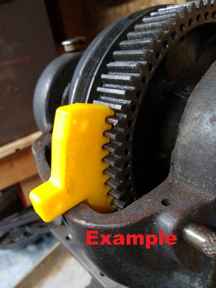 Sheldon 13" Lathe Spindle Lock Wedge Stop - Remove & Install Chuck - ORANGE