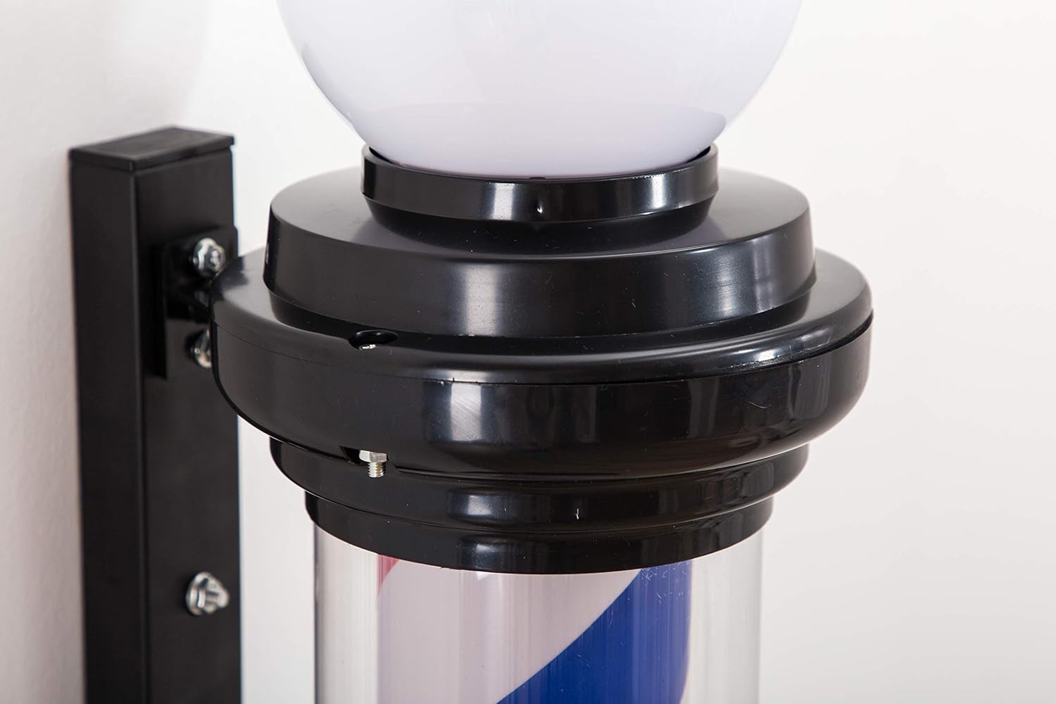 BarberPub Barber Pole Rotating LED Strips, Light Metal Hair Salon Sign L018