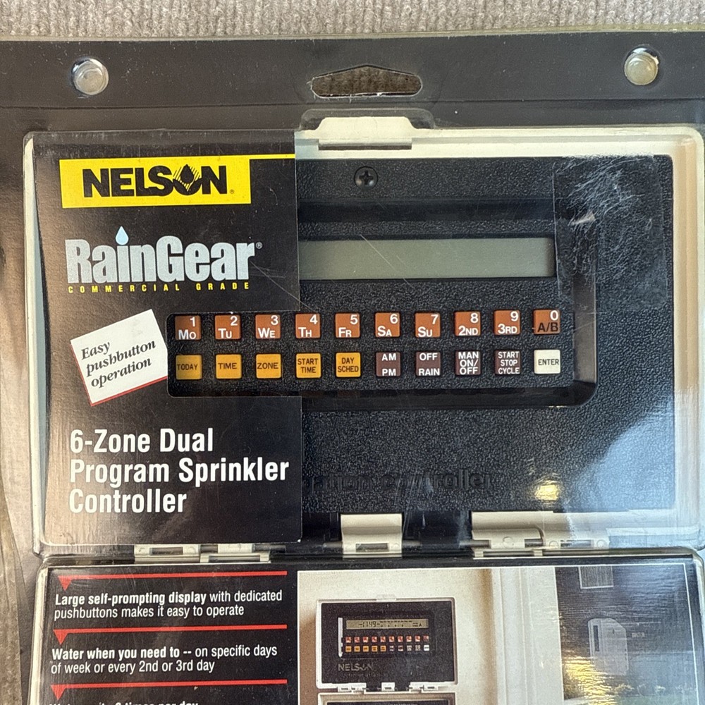 NOS Nelson Commercial Grade 6-Zone Program Irrigation Sprinkler Controller 5086