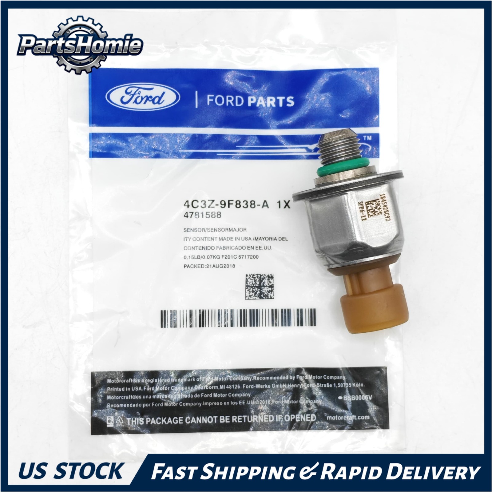 Genuine ICP Pressure Sensor 4C3Z-9F838-A for 04-10 Ford Diesel 6.0L Powerstroke