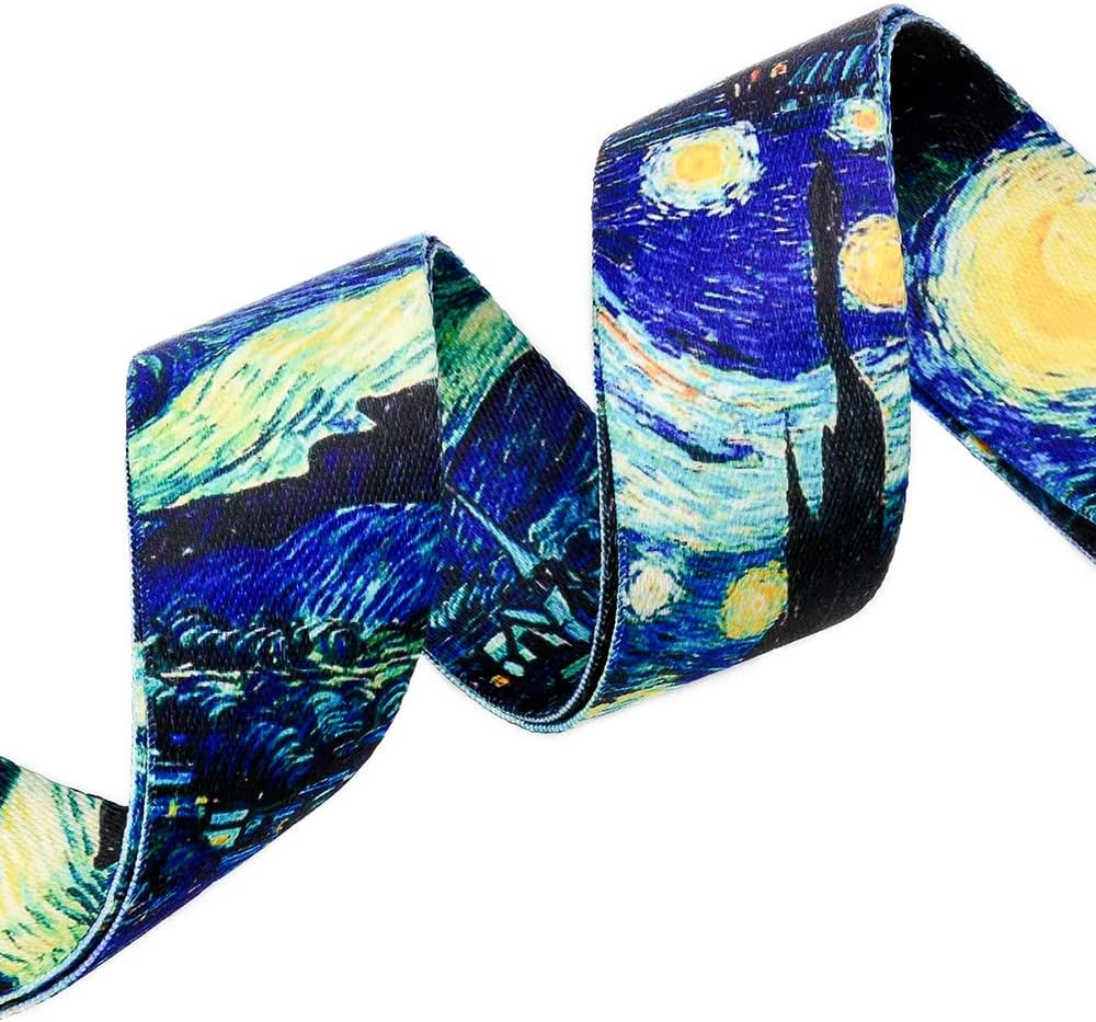 Van Gogh Starry Night Guitar Strap Includes Strap Button & 2 Strap Locks, Adjust