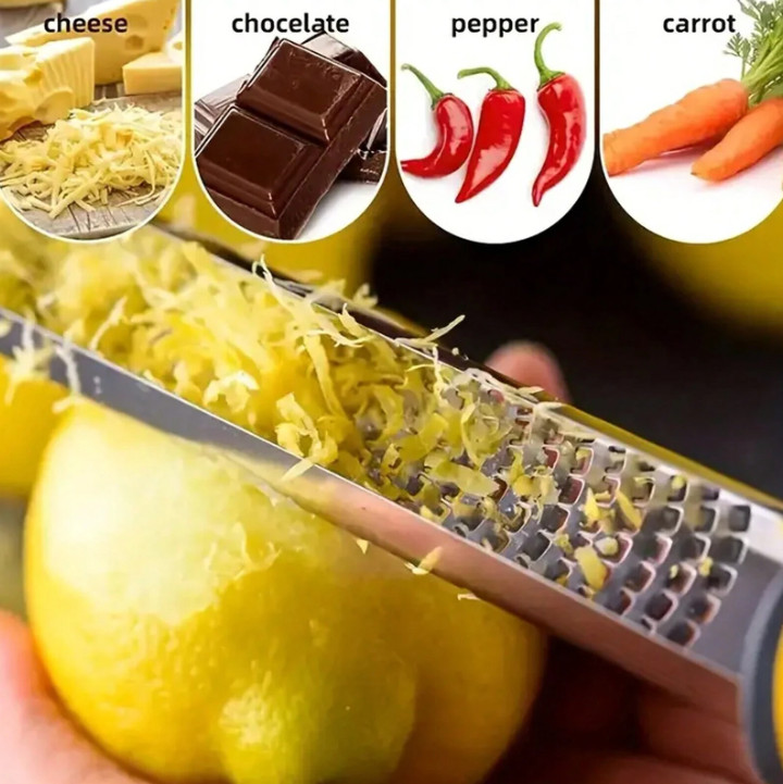 Stainless Steel Lemon Zester & Cheese Grater - Multifunctional Kitchen Tool