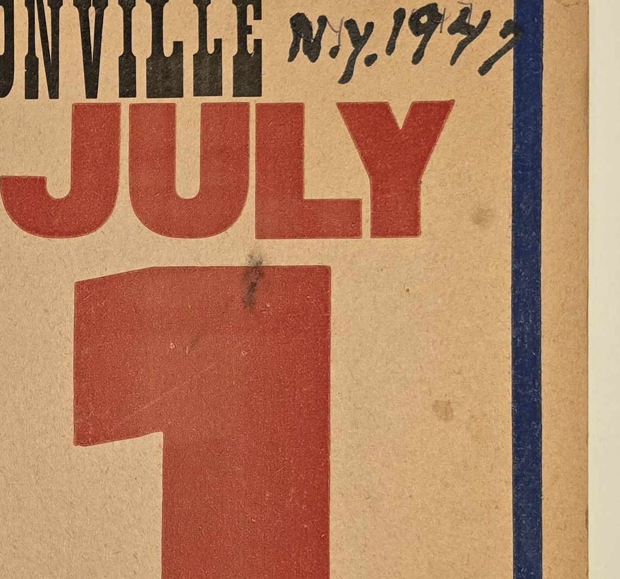 Vintage 1940s Lee Bros Circus Poster Jeffersonville NY 14" X 22" New York 1947