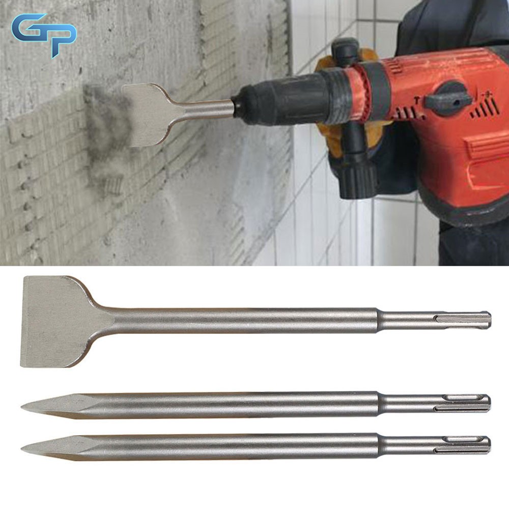 New 6 Pcs SDS Plus Chisel Set Including Point Chisel And 20mm & 40mm Flat Chisel