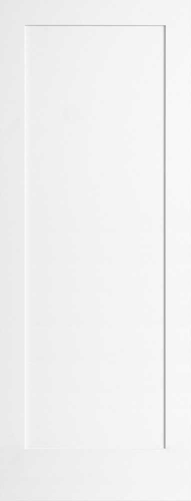 Prehung 1 Panel Primed Flat Mission Shaker Stile & Rail Solid Core Wood Doors