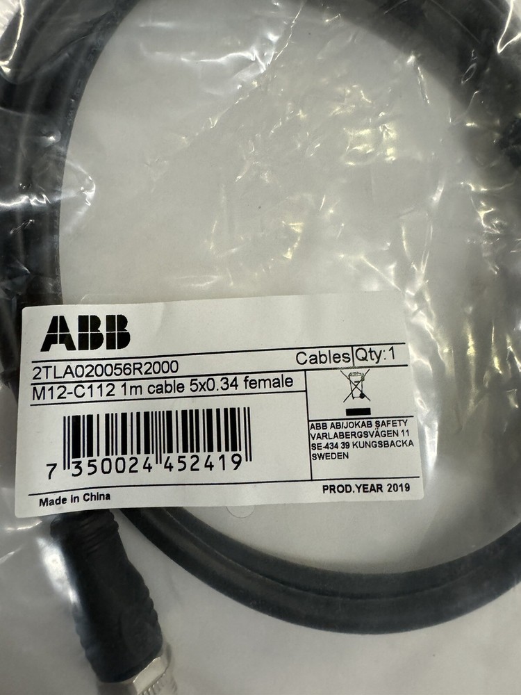 ABB Safety Plug M12-C112 Connector 2TLA020056R2000