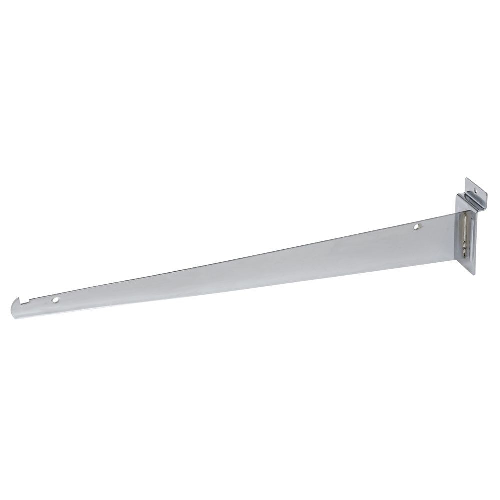 Chrome Steel Slatwall Shelf Bracket - 16"L
