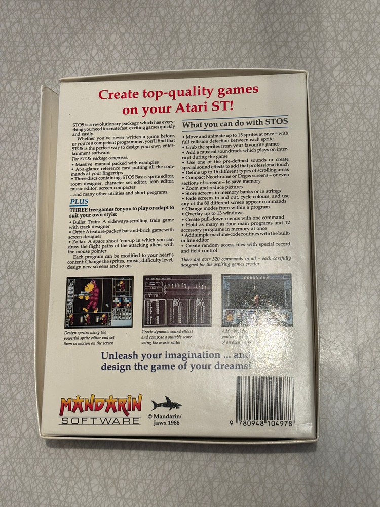 STOS - the Game Creator & STOS Compiler (Mandarin software), Atari ST