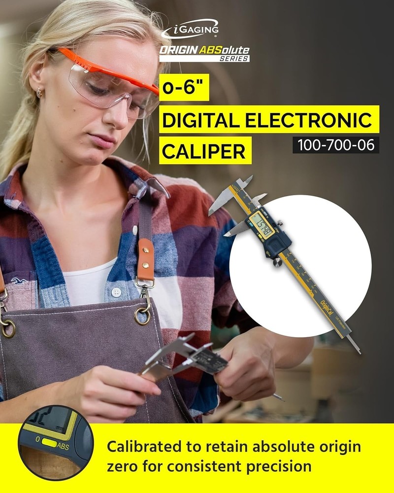 Absolute Origin Digital Caliper, SPC/USB Output, Inch/Metric