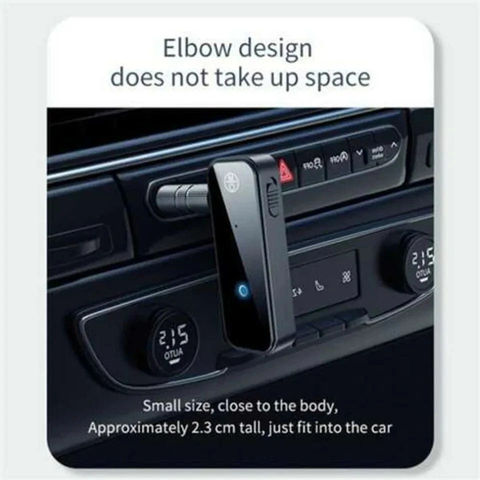 Wireless Bluetooth 5.0 Transmitter Audio Adapter 3.5mm Aux Micro USB Car Kit